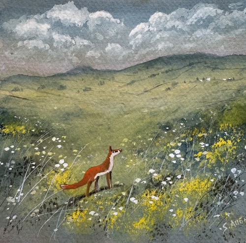 Original watercolour summer - watercolour,
