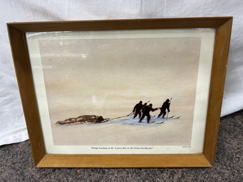 Framed vintage print sledge - vintage, “sledge
