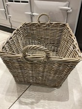Rattan storage rectangular - , log