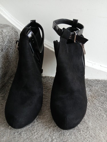 Black faux suede - , 'killer-heel'