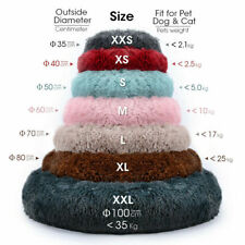 UK Warm Pet Calming Beds Comfy Warm Fluffy Dog Bed Cat Nest Mattress Pad S~XL
