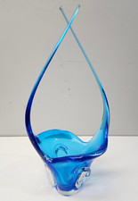 Large Cobalt Blue Art Glass