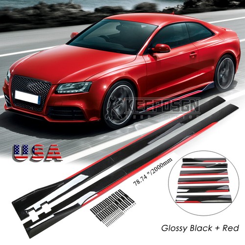 Glossy side skirts splitter - side,
