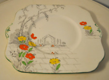 Royal Osborne Cake Sandwich plate- Floral Vintage bone china- Decorative RARE GC