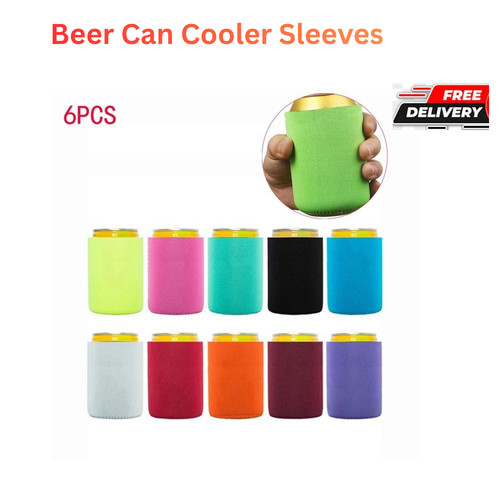 6pcs reusable beer can cooler - reusable,