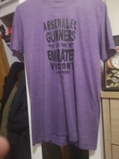 2 X  Medium Arsenal Violet Cotton T Shirts Good Condition
