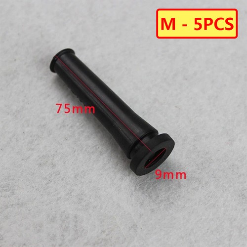 10pcs black rubber cable - black,
