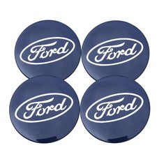Blue Wheel Center Caps Set for