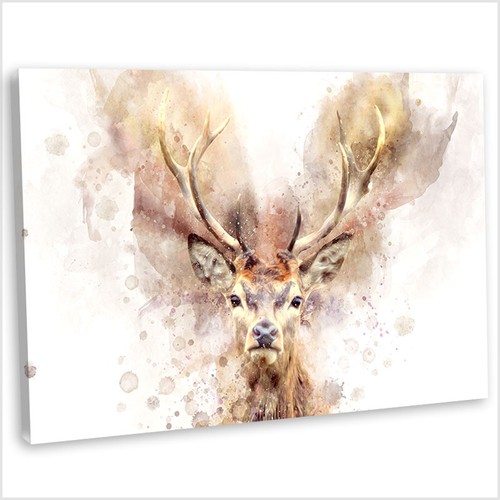 Abstract watercolour stag deer - stag,