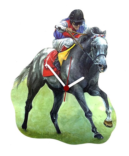 Racehorse clock race horse - clock,
