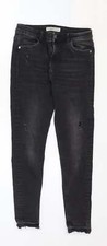 The Mini Ivy Girls Black Cotton Blend Skinny Jeans Size 11-12 Years Reg  - Dist