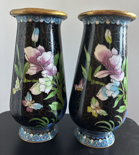 Chinese cloisonne pair - pair, of