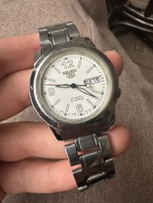 Vintage Seiko 5 Automatic DayDate Japan Made White Dial 21 Jewels 7S26-02W0