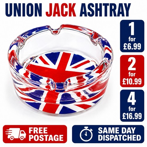 Union jack glass - union, ashtray