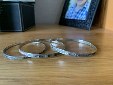 3 x  Abalone Inlaid  Bangles/Bracelets, very pretty, stackable, festival