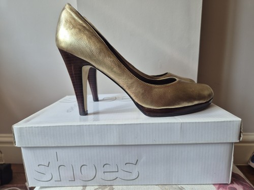 Topshop gold high heels shoes - topshop,
