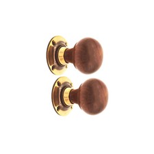 Door Knobs Aged Brass Rosewood