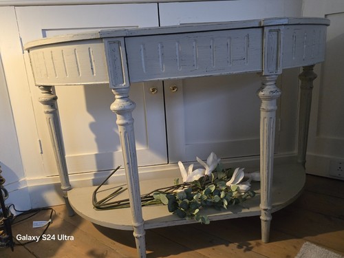 Hand painted vintage grey half - painted,