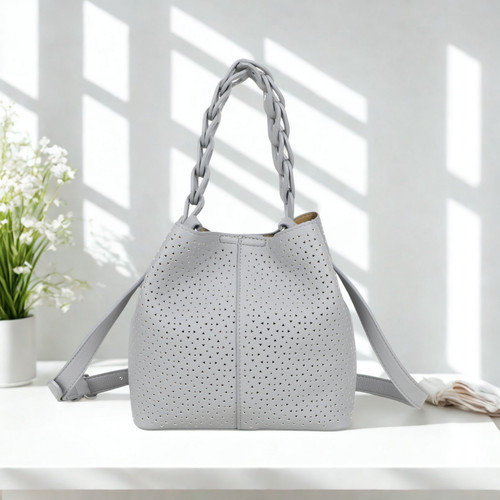 Women laser cut bucket bag - laser,
