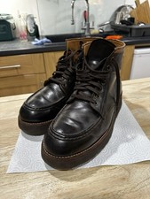 Grenson Men's Asa Leather Boots Size 10.5 Excellent Condition with Box and Bag