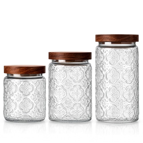 3pcs glass storage jars - jars, set
