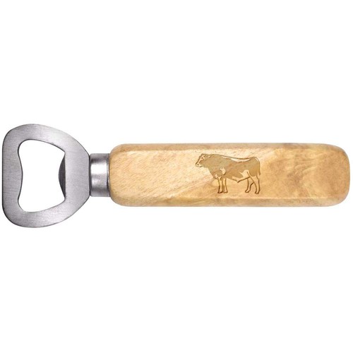 Cow wooden bottle - bottle, opener