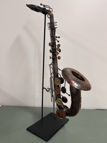 Vintage saxophone sculpture - saxophone,