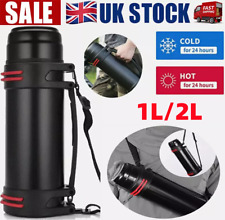 1/2L Thermos Flask Stainless Unbreakable Vacuum Handle Drinks Bottle Leak-Proof