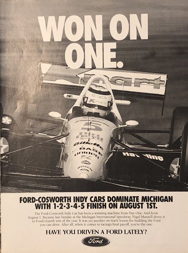 Print 1993 ford cosworth - ad,