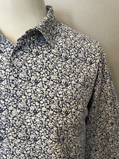 Kiabi Floral Shirt - Men's Italian Long Sleeve Cotton Shirt  - Size 2XL