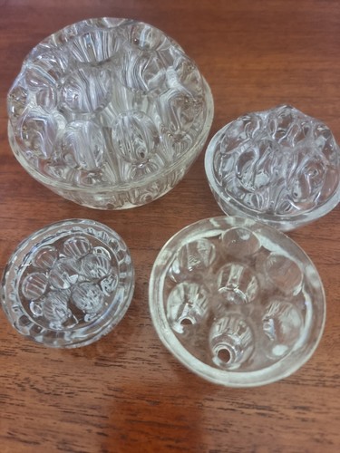 Vintage clear glass flower - 4,
