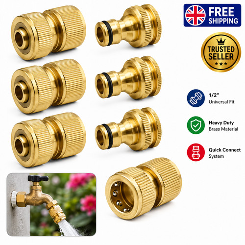 6pcs brass garden hose - brass,