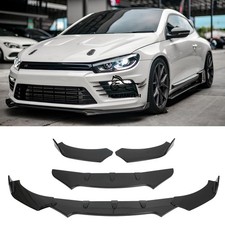 For VW Scirocco R MK3 Gloss Black Front Bumper Lip Splitter Spoiler Chin Kit