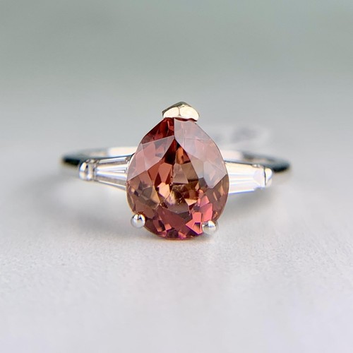 Vintage pink tourmaline pear - vintage,
