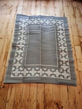 NEW SHACOS Large Plastic Straw Washable Rug, Non Slip 190cm x 150cm