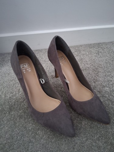 Womens grey suede effect - womens,
