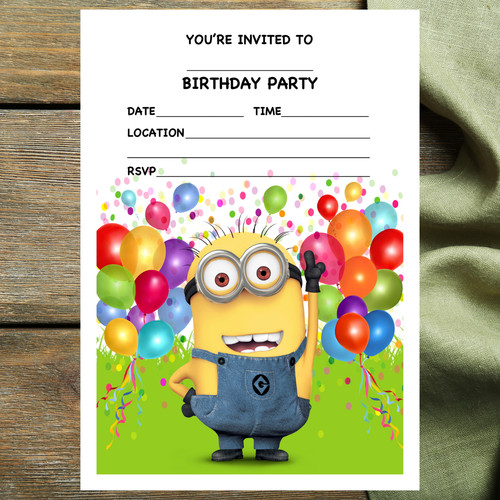 Minions party invitations 10 - invitations,