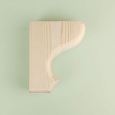 Scroll-Style Pine Corbel –
