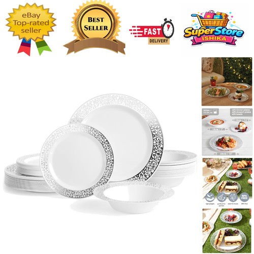 Reusable white plastic - 75-pc,
