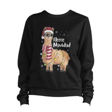 Fleece Navidad Sweater Jumper 2 Christmas Llama Alpaca Funny Cute Festive