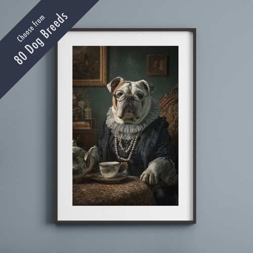 Funny dog tea - print, –