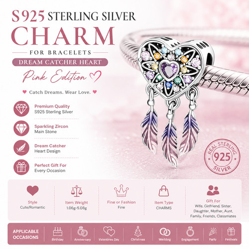 S925 sterling silver charm - sterling,