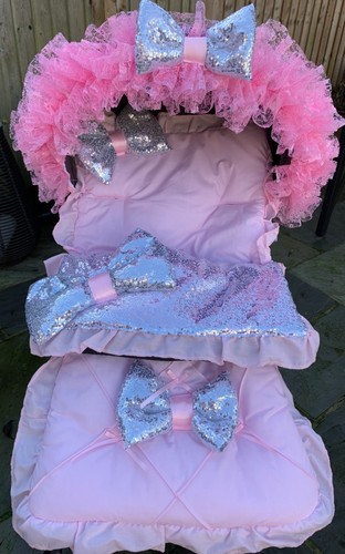 Romany pram pushchair frilly - romany,