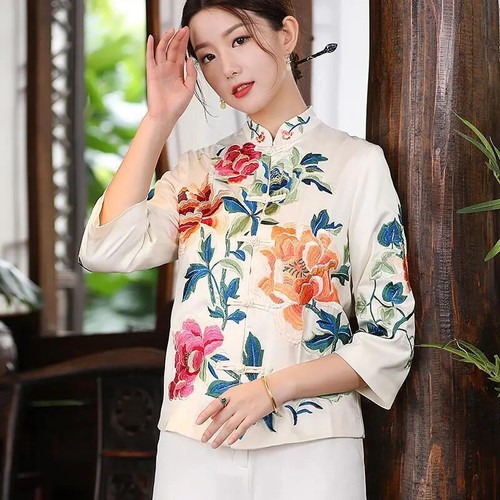 Lady embroidery cheongsam - lady,