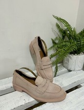 Dune London Blush Pink Gazelle Genuine Leather Suede Loafers Flats Shoes UK 4 37