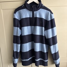 Men's Quarter Zip Pike Polo Shirt Crew Clothing, Size L