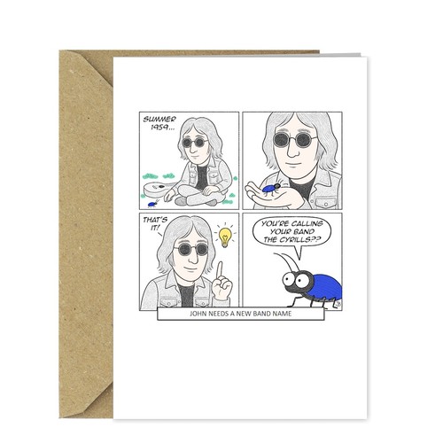 Funny beatles birthday card - funny,