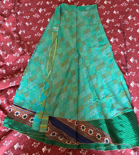 Reversible indian silk sari - indian,