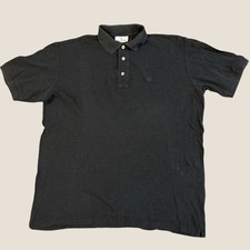 Valentino Black Polo Shirt Men's Large Cotton Designer Collared Classic Fit