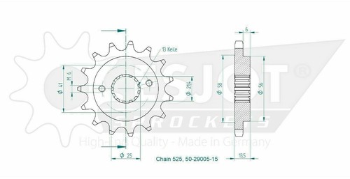 Front sprockets esjot - front, 29005